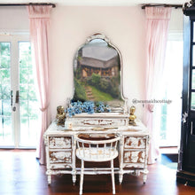 Load image into Gallery viewer, Antique French Chateau Vanity: Farmhouse Cottage Dressing Table
