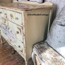 Load image into Gallery viewer, The Fairytale Antique Dresser! Gorgeous French Cottage Chippy Antique Vanity/ Dresser!-Custom Order
